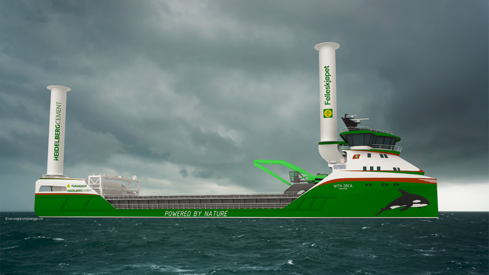 World’s First Zero-Emission Wind and Hydrogen Power Cargo Ship